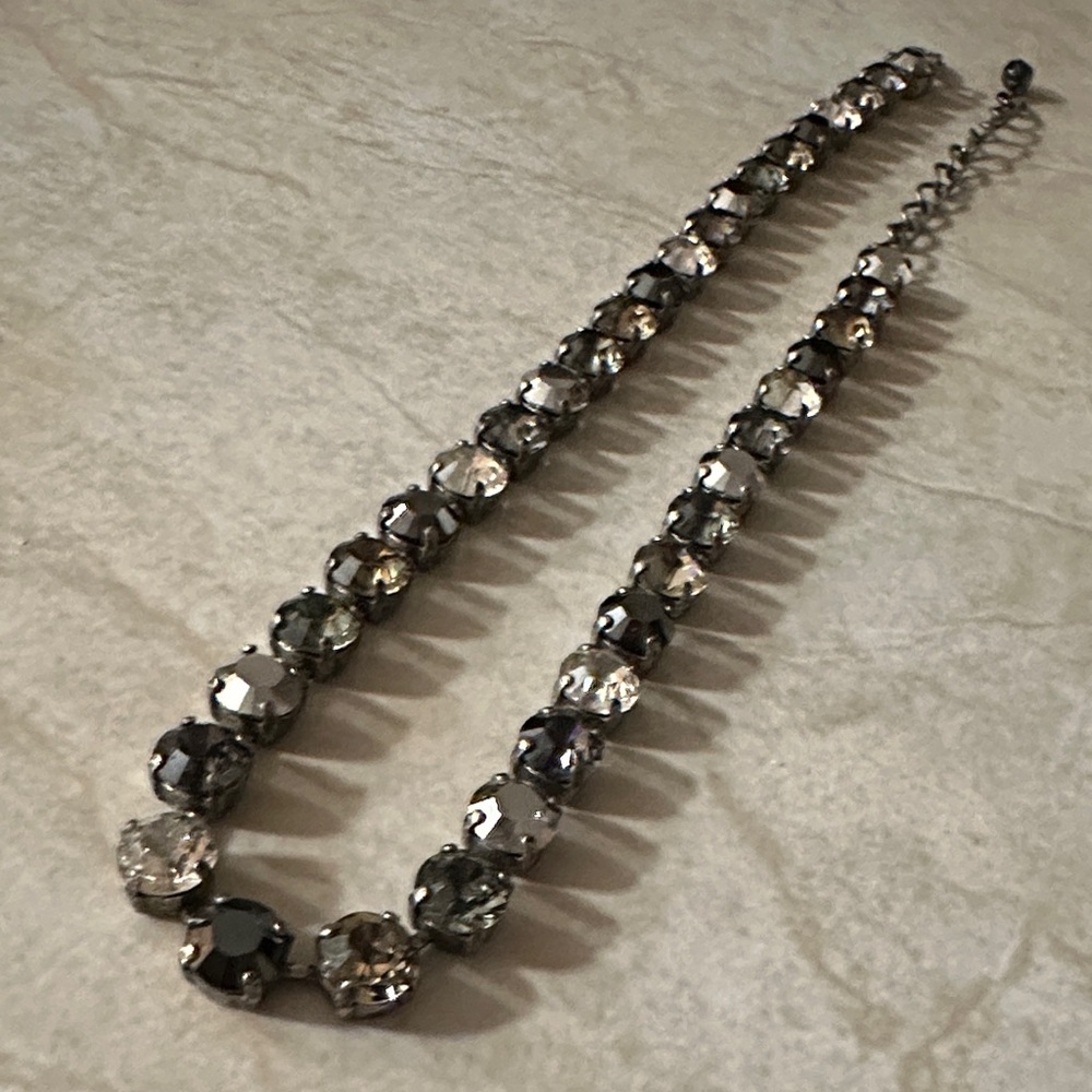 Shades of Gray Crystal Necklace
